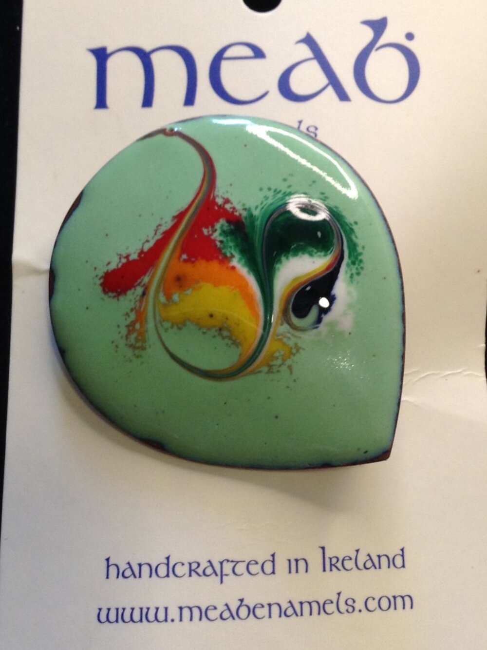 Meab Enamels Ireland Peacock Eye Good Luck Geometric Vibrant Unique Handcrafted